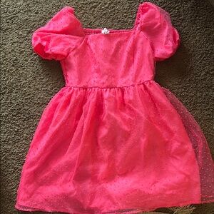 Pink Puff Sleeve Dress NWOT